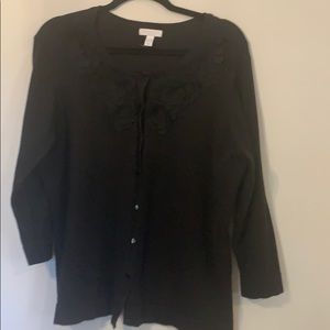 Cardigan with flower detail